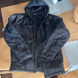 The North Face Black Puffer Jacket with Hood and Insulation
